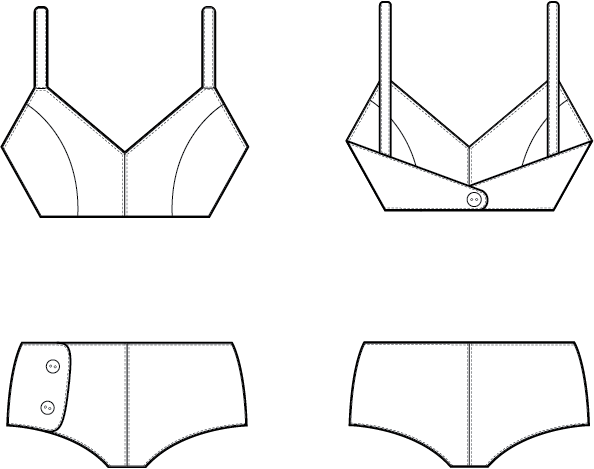 Final tech flat drawing and design